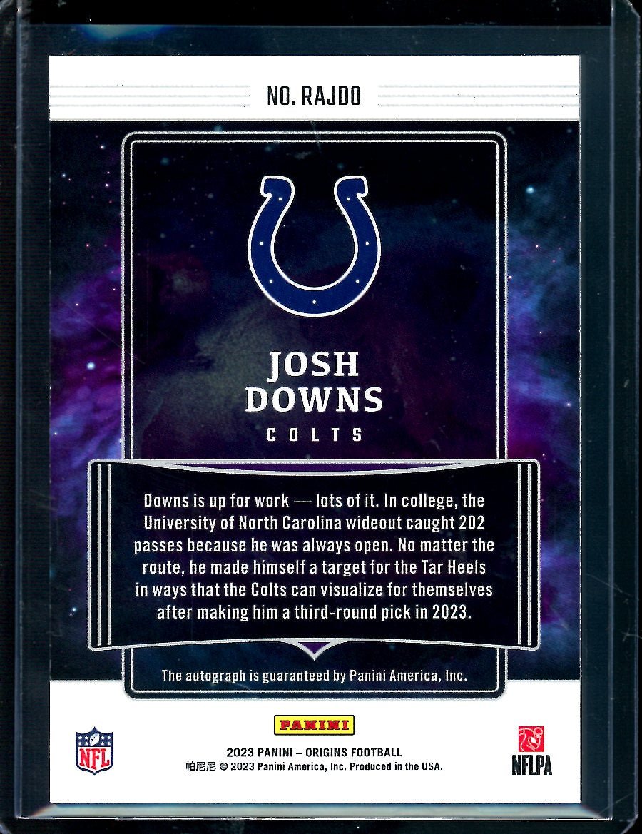 2023 Panini Origins Josh Downs Rookie Autograph /10 Colts - Trading Card Market