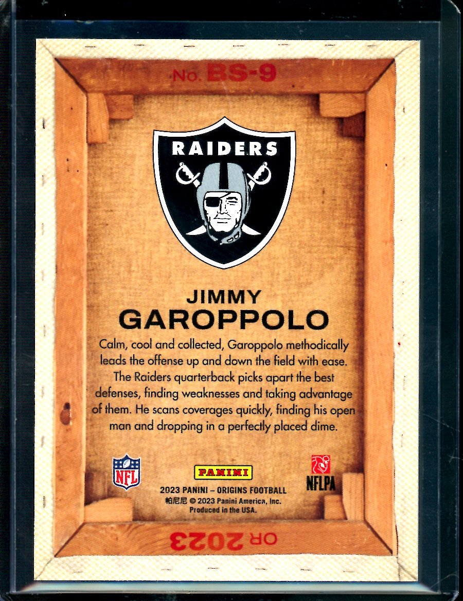 2023 Panini Origins Jimmy Garoppolo Blank Slate SSP Raiders - Trading Card Market