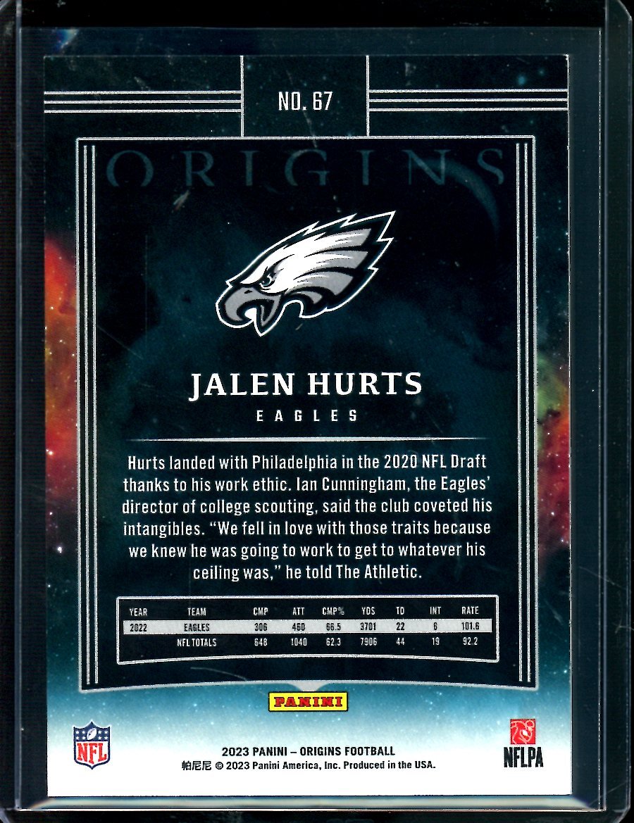2023 Panini Origins Jalen Hurts Blue /50 Eagles - Trading Card Market
