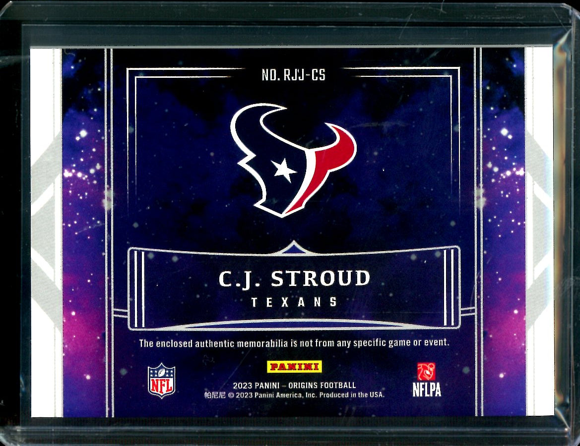 2023 Panini Origins CJ Stroud Rookie Jumbo Jersery Patch /199 Texans