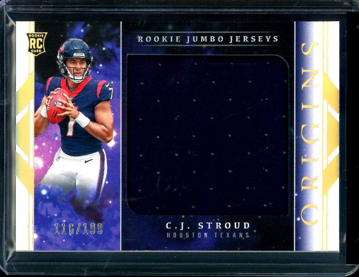 2023 Panini Origins CJ Stroud Rookie Jumbo Jersery Patch /199 Texans