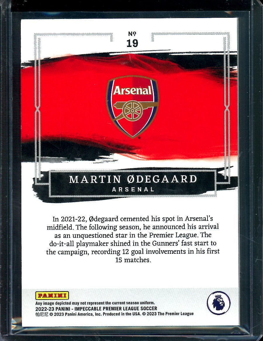 2022/23 Panini Impeccable Martin Odegaard Blue /25 Arsenal