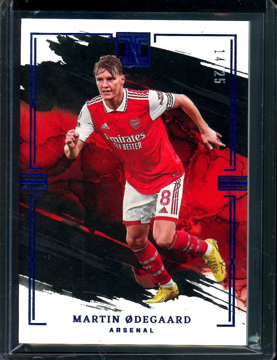 2022/23 Panini Impeccable Martin Odegaard Blue /25 Arsenal