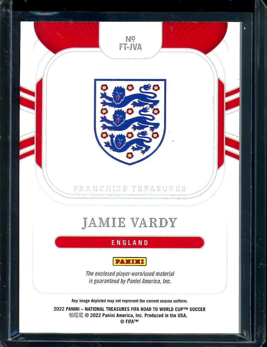 2022 Panini National Treasures Jamie Vardy Franchise Treasures Patch /9 England - Trading Card Market