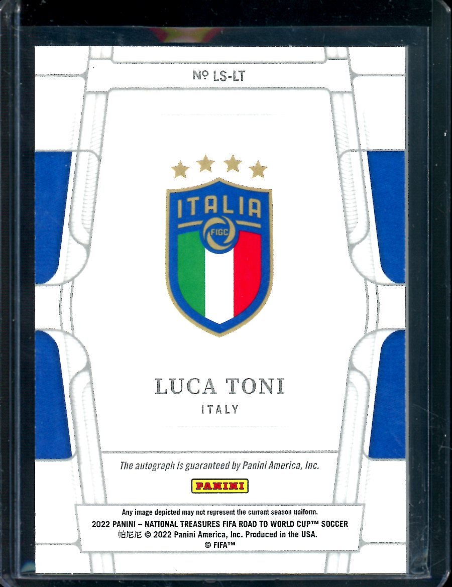 2022 Panini National Treasures Luca Toni Legendary Signatures Autograph /99 Italy