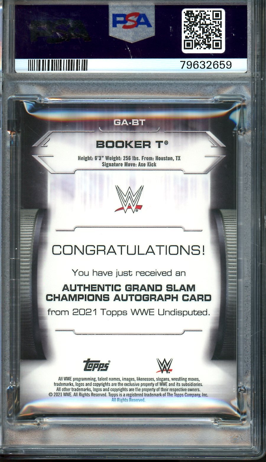 2021 Topps Undisputed Booker T Grand Slam Champions Autograph /199 PSA 10 WWE - Trading Card Market