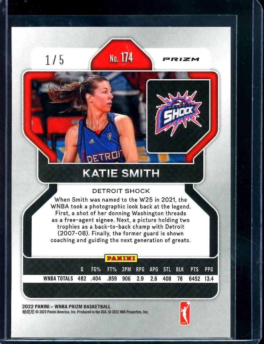2022 Panini Prizm Katie Smith Black Gold WNBA /5 Shock - Trading Card Market