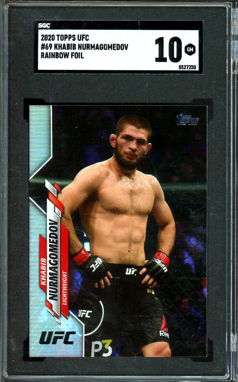 2020 Topps Topps Khabib Nurmagonedov Rainbow Foil SGC 10 UFC