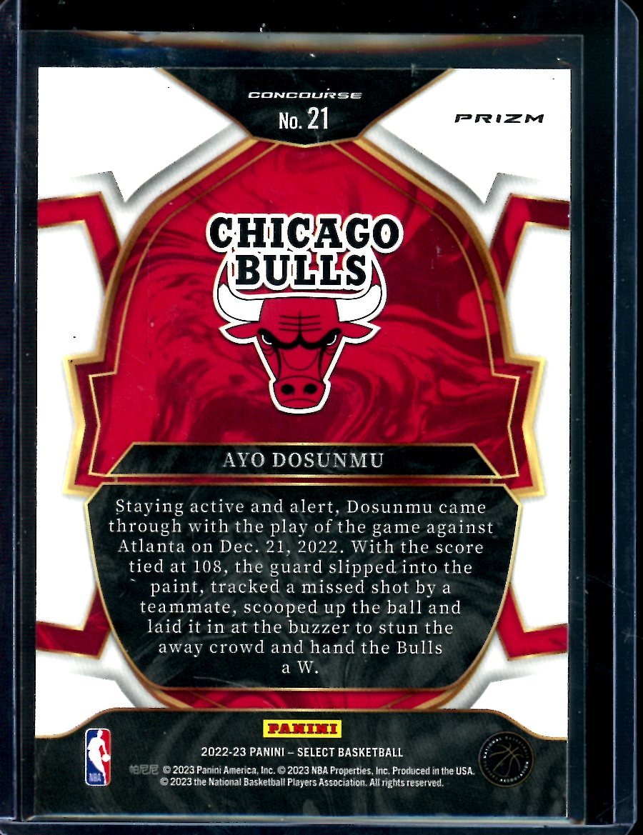 2022/23 Panini Select Ayo Dosunmu Concourse Cosmic Bulls - Trading Card Market