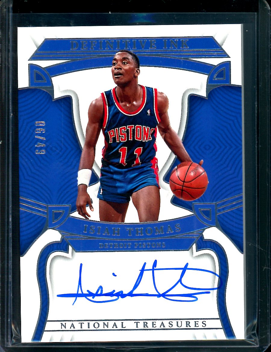 2022/23 Panini National Treasures Isiah Thomas Definitive Ink Auto /49 Pistons