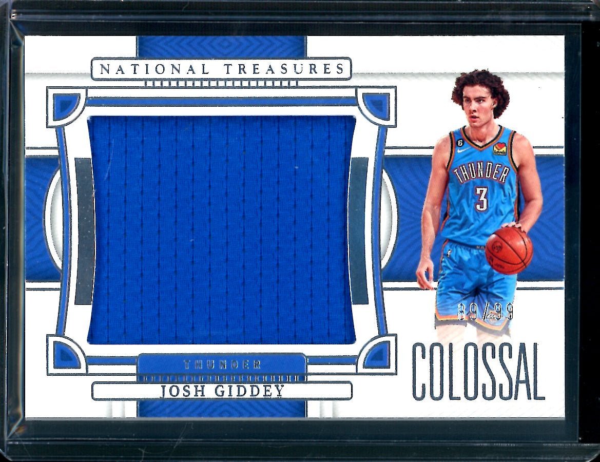 2022/23 Panini National Treasures Josh Giddey Colossal Patch /99 Thunder