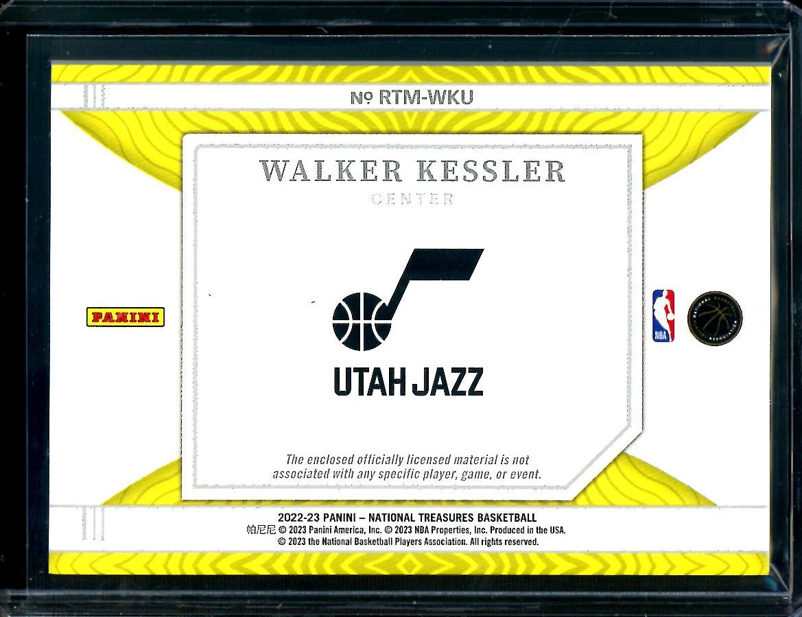 2022/23 Panini National Treasures Walker Kessler Rookie Patch /99 Jazz