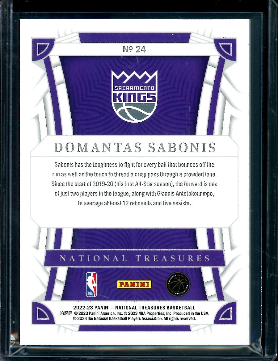 2022/23 Panini National Treasures Domantas Sabonis Gold /10 Kings - Trading Card Market