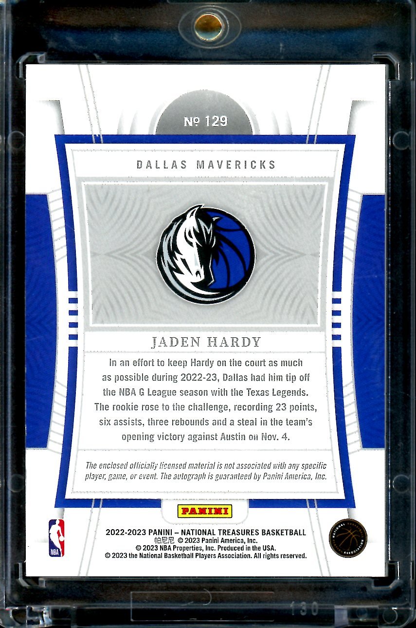 2022/23 Panini National Treasures Jaden Hardy Rookie RPA True /99 Mavericks - Trading Card Market