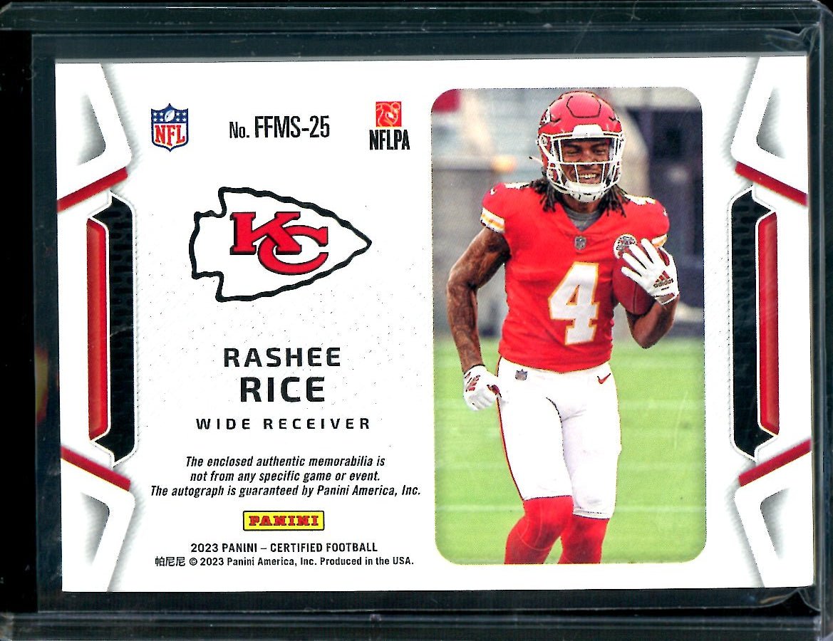 2022 Panini Certified Rashee Rice Rookie RPA Purple /10 Chiefs - Trading Card Market