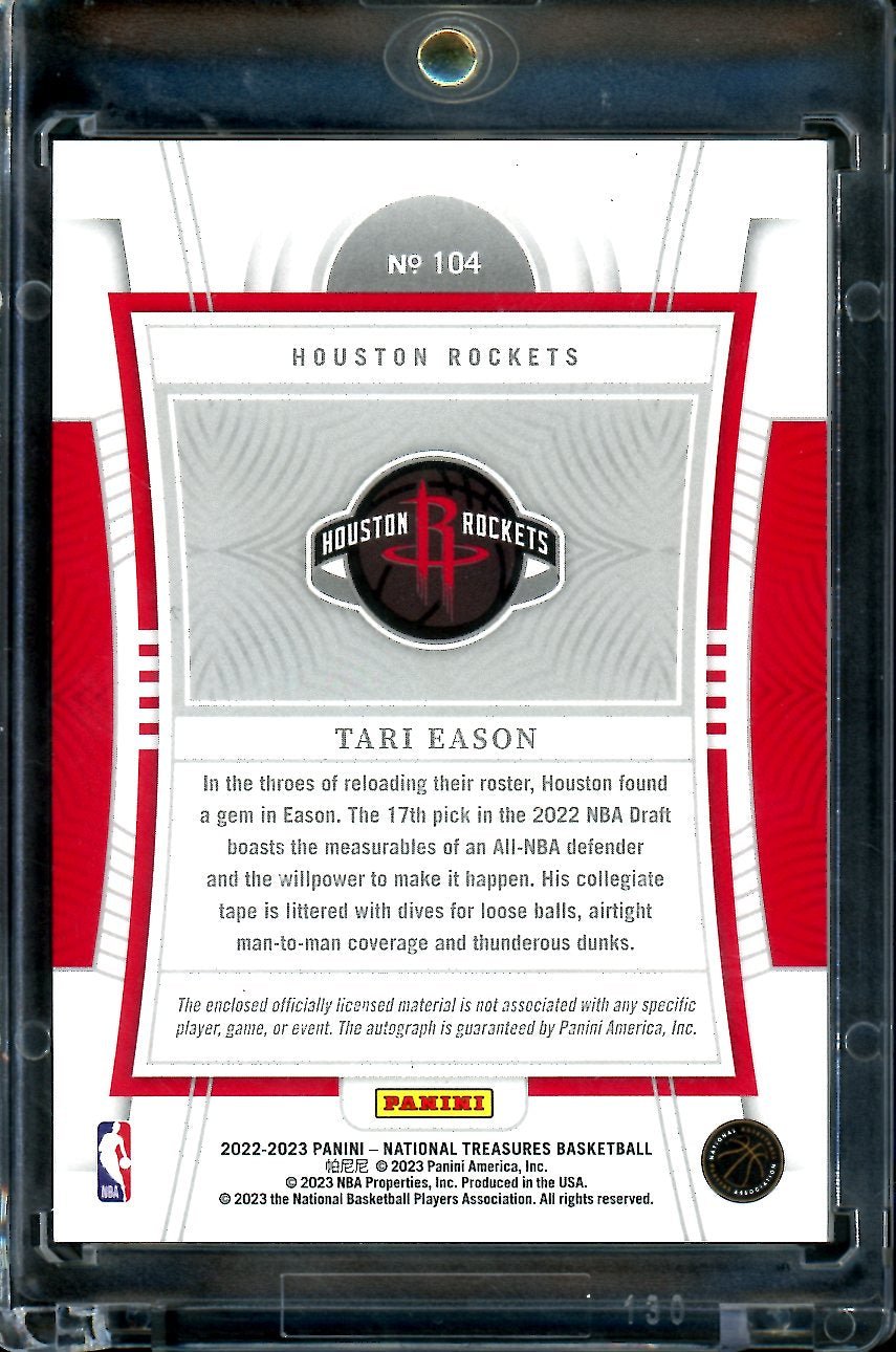 2022/23 Panini National Treasures Tari Eason Rookie True RPA /99 Rockets - Trading Card Market
