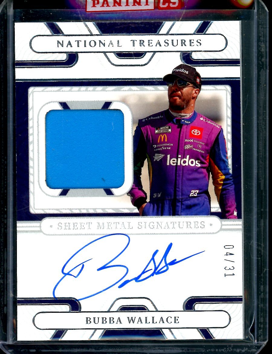 2022 Panini National Treasures Bubba Wallace Sheet Metal Signatures Patch Auto /31 NASCAR