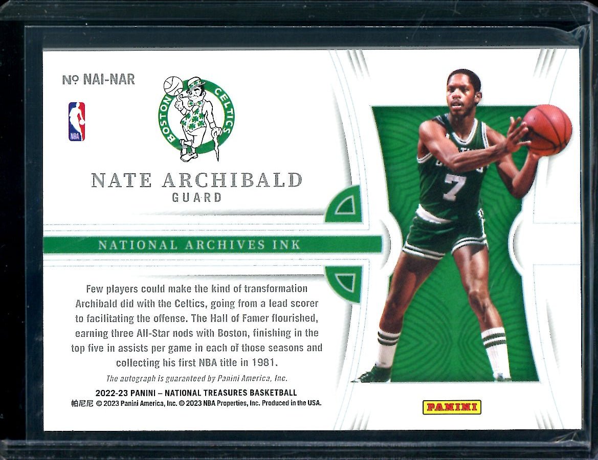 2022/23 Panini National Treasures Nate Archibald National Archives Ink Auto /99 Celtics - Trading Card Market