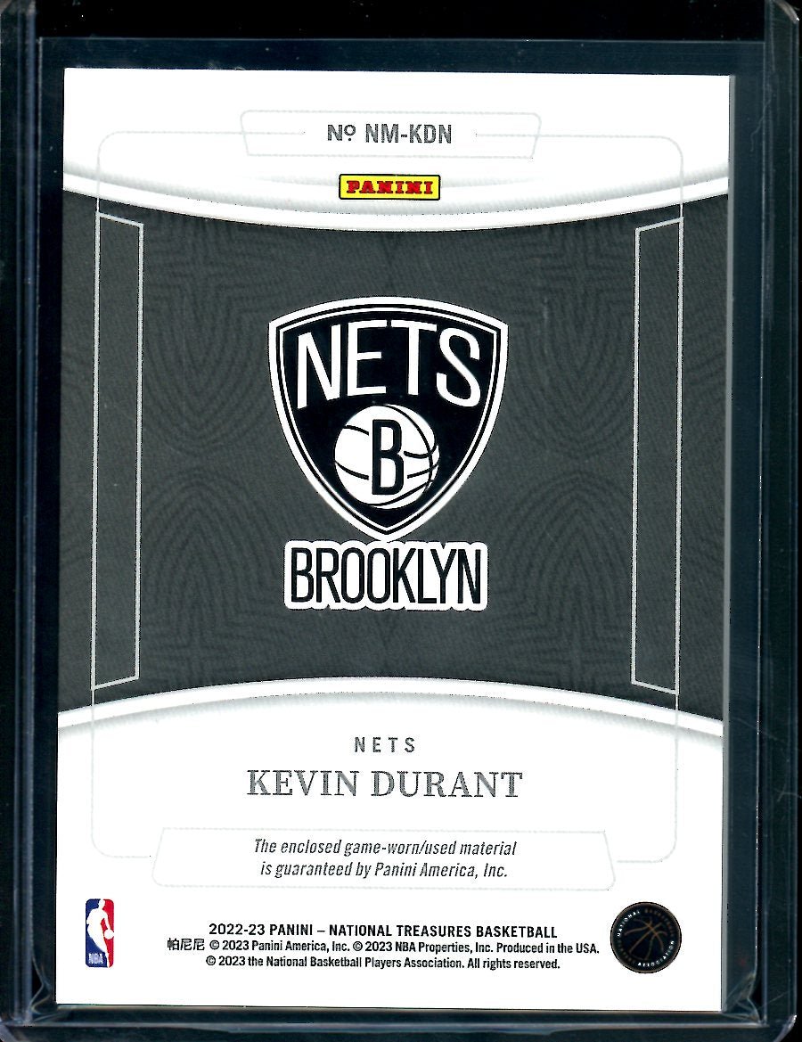2022/23 Panini National Treasures Kevin Durant NBA Materials Patch /99 Nets - Trading Card Market