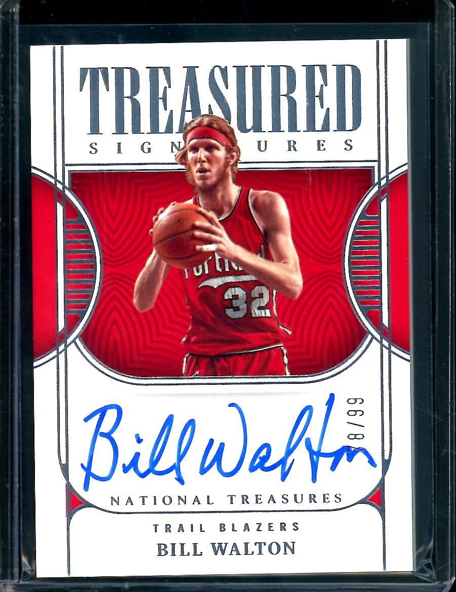 2022/23 Panini National Treasures Bill Walton Treasures Signatures Auto /99 Trail Blazers