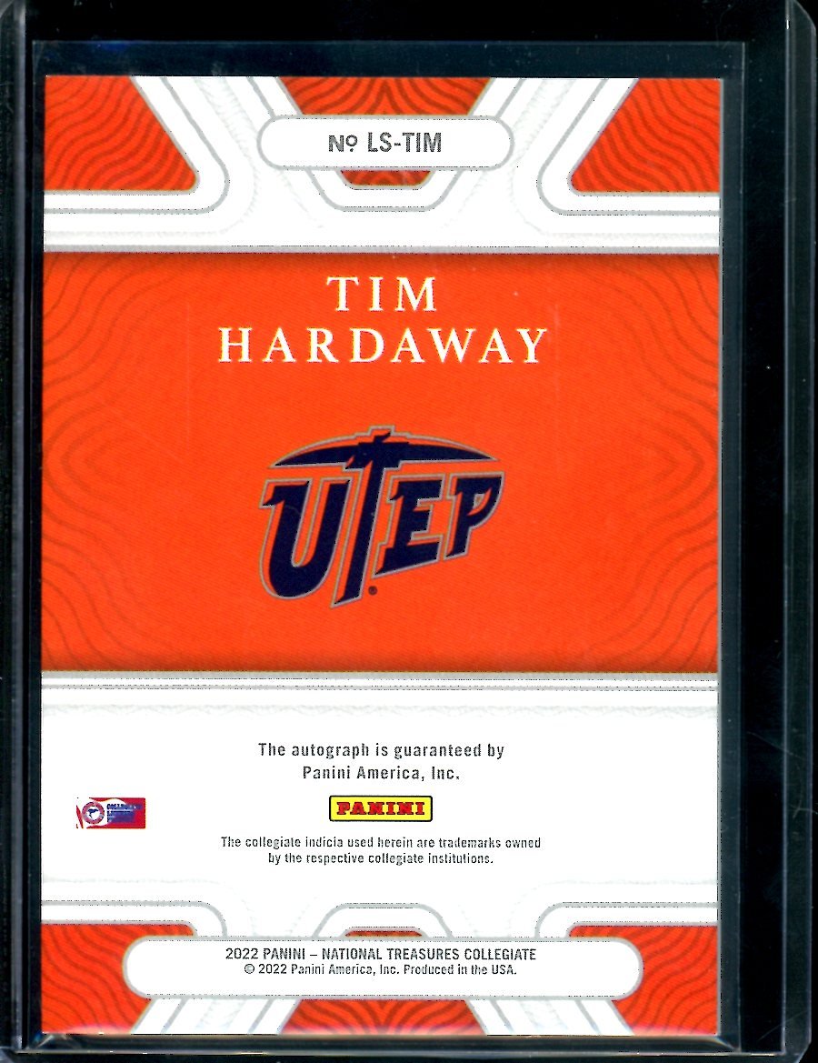 2022 Panini National Treasures Collegiate Tim Hardaway Auto /49 UTEP - Trading Card Market