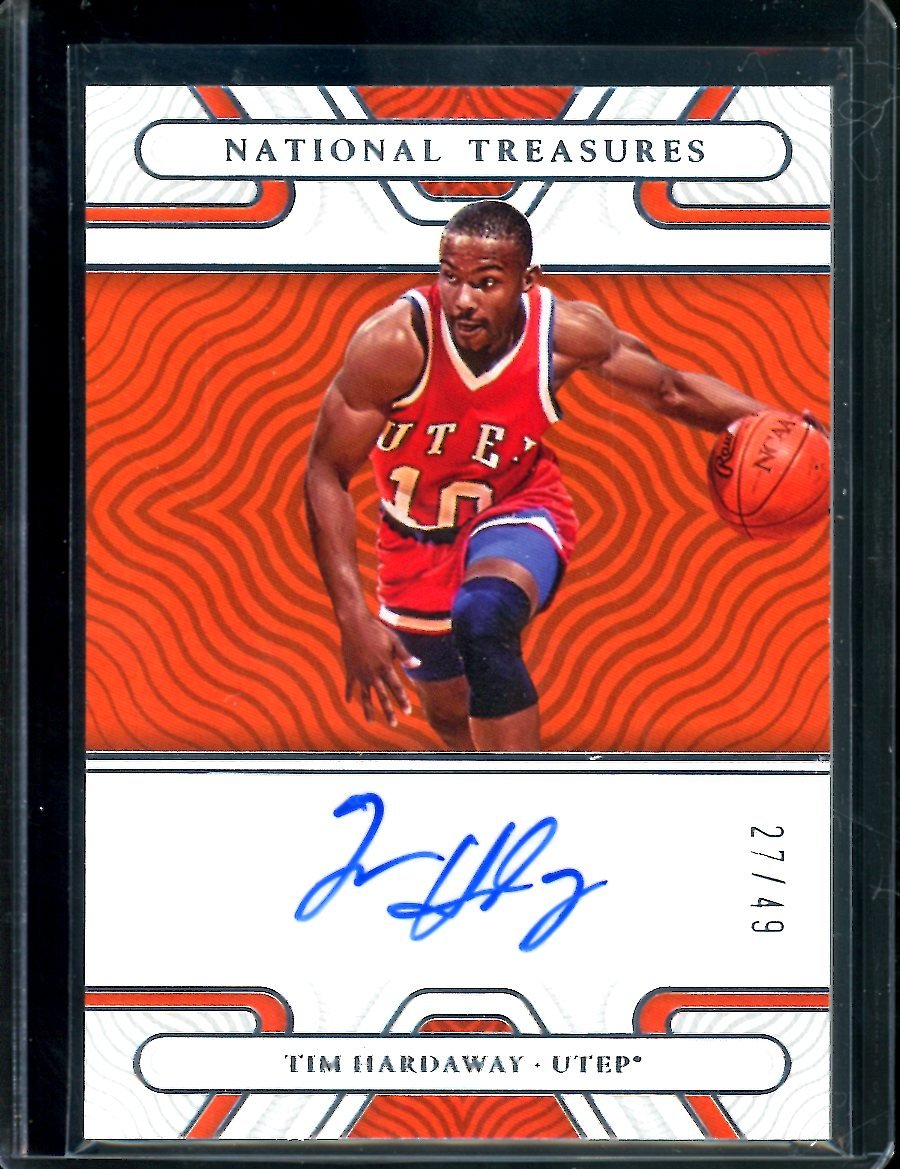 2022 Panini National Treasures Collegiate Tim Hardaway Auto /49 UTEP
