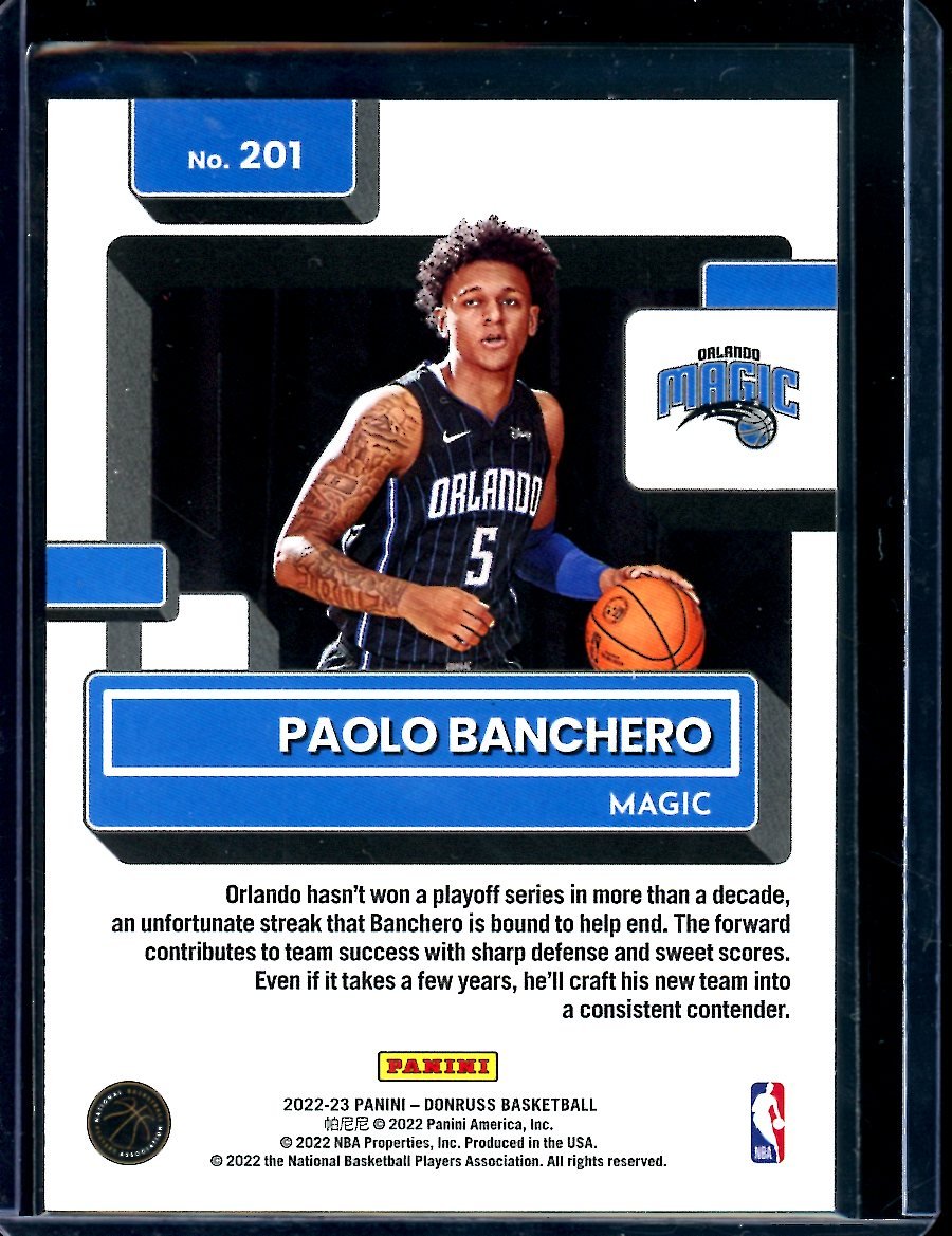 2022/23 Panini Donruss Choice Paolo Banchero Rookie Choice Magic - Trading Card Market