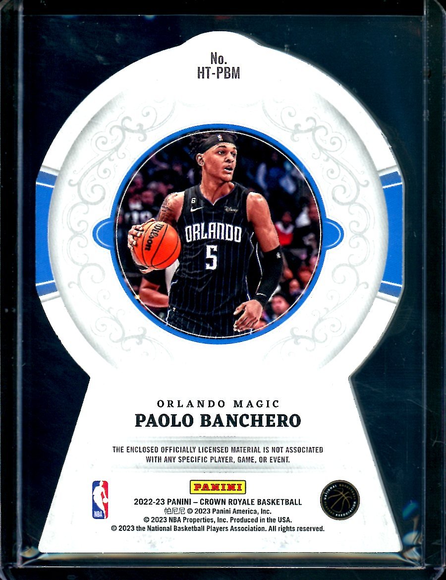 2022/23 Panini Crown Royale Paolo Banchero Rookie Heirs to the Throne Patch Magic - Trading Card Market