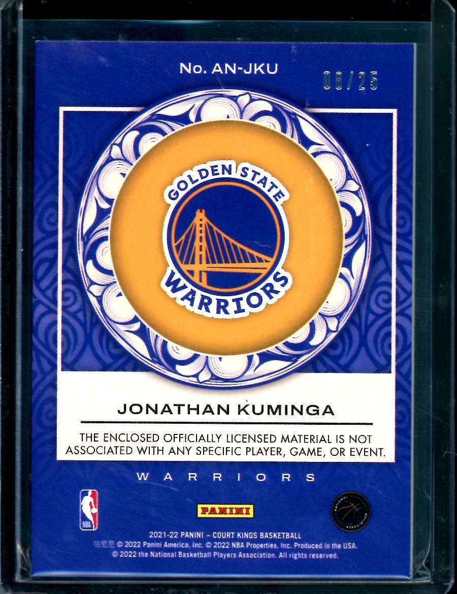 2021/22 Panini Crown Royale Jonathan Kuminga Rookie Art Nouveau Patch /25 Warriors - Trading Card Market
