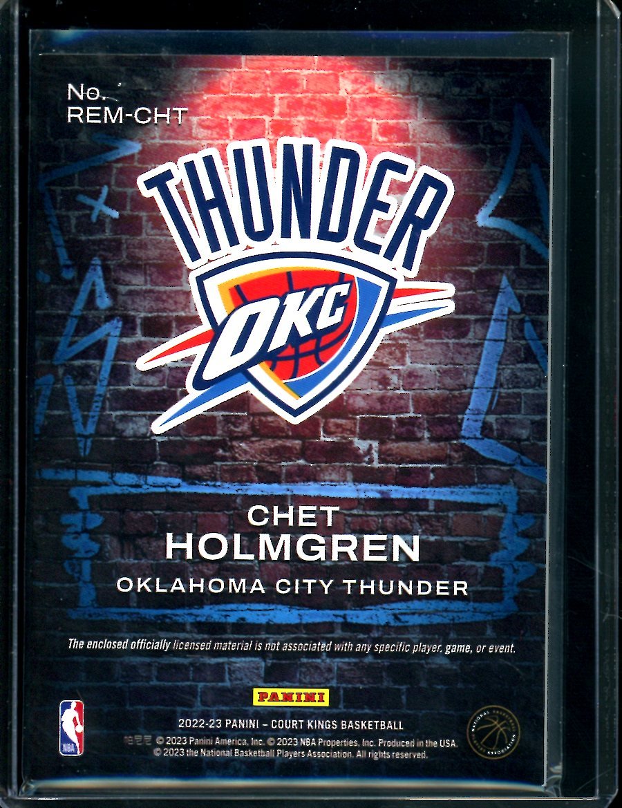 2022/23 Panini Crown Royale Chet Holmgren Rookie Expression Patch Thunder - Trading Card Market