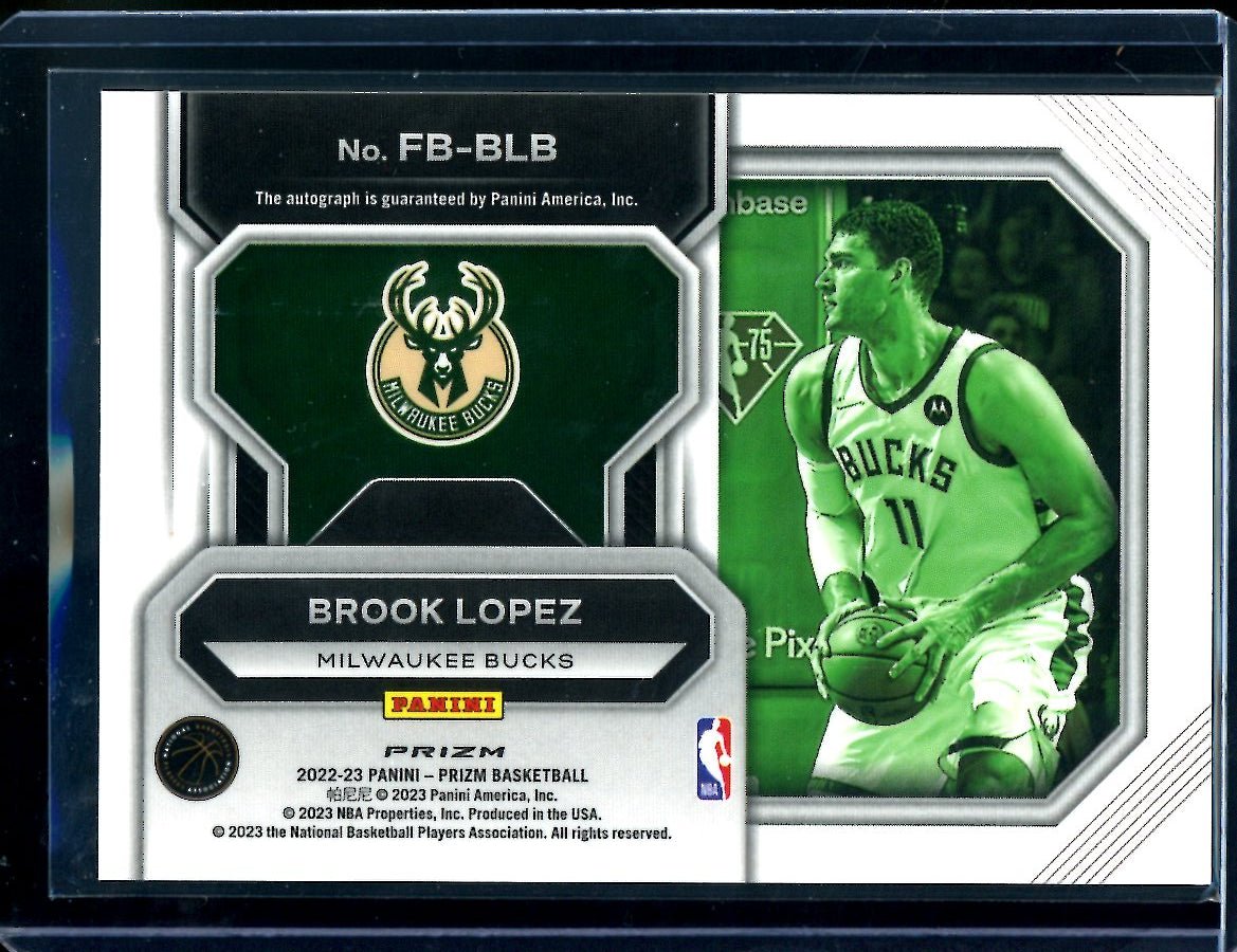 2022/23 Panini Prizm Brook Lopez Fast Break Auto Bucks - Trading Card Market