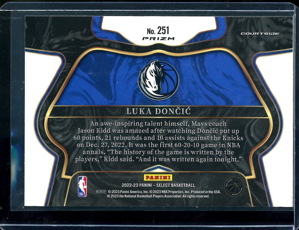 2022/23 Panini Select Luka Doncic Courtside Cosmic Mavericks - Trading Card Market
