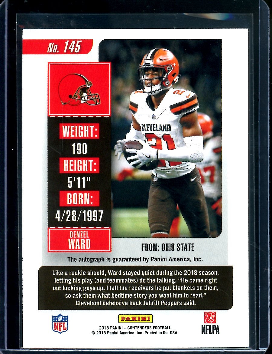 2018 Panini Contenders Denzel Ward Rookie Ticket Auto Browns - Trading Card Market