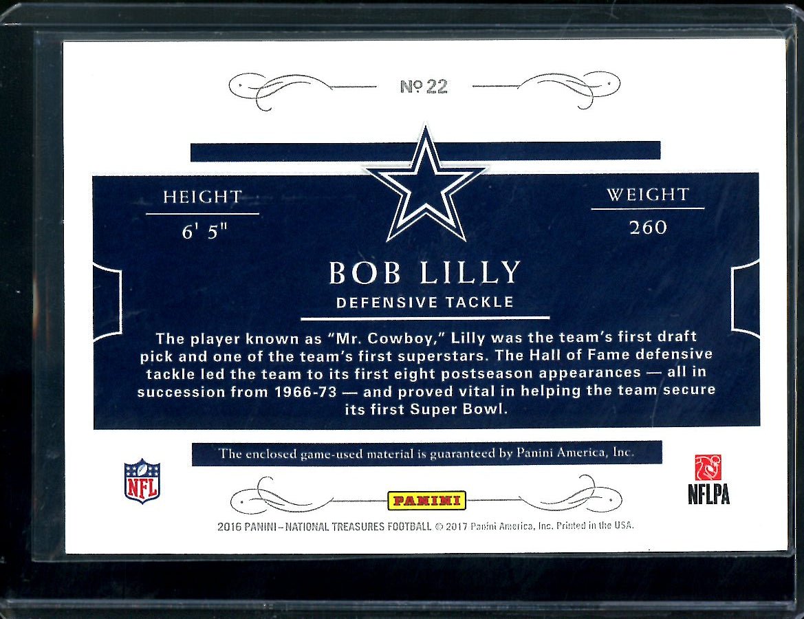 2016 Panini National Treasures Bob Lilly All - Decade Team Patch /49 Cowboys - Trading Card Market