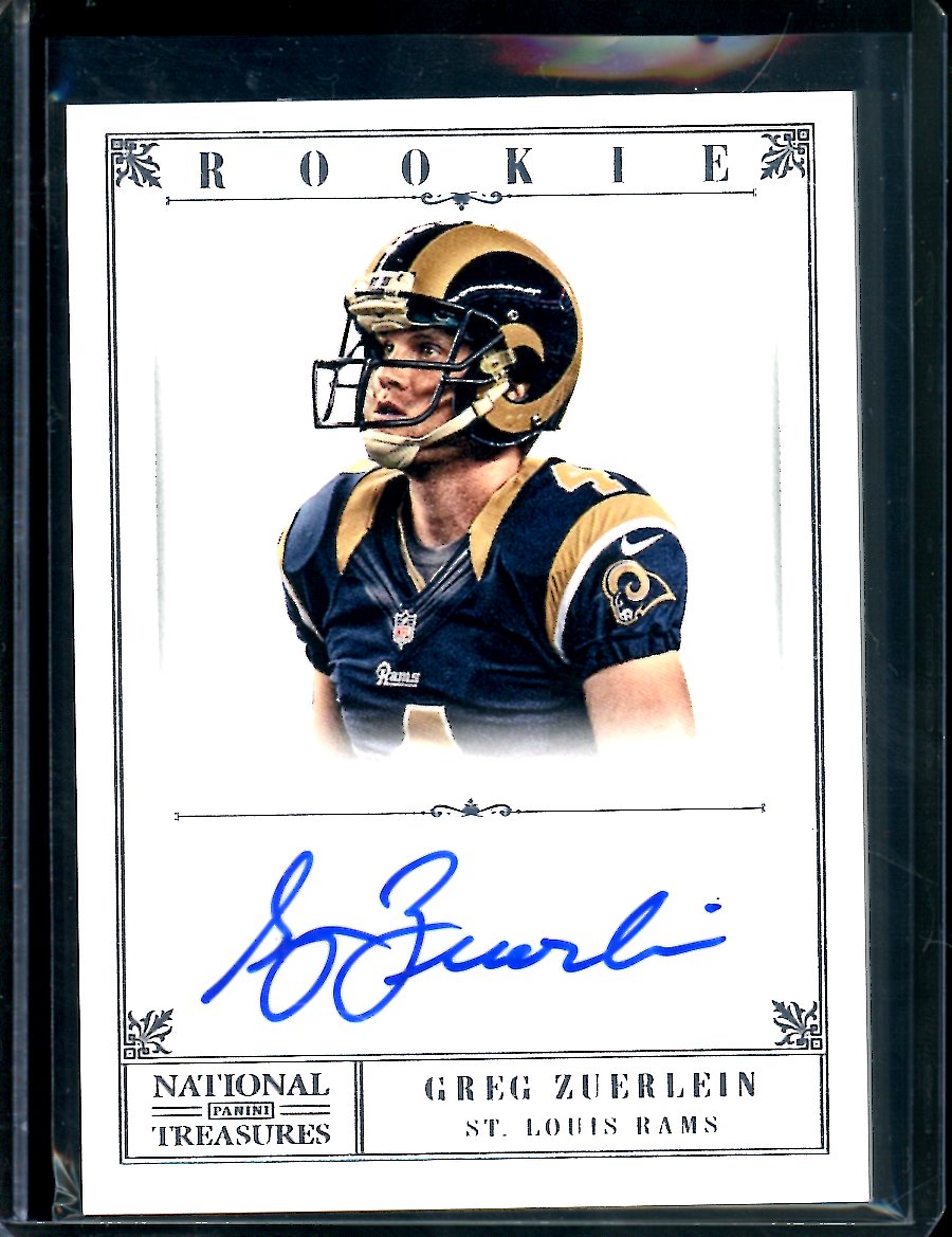 2012 Panini National Treasures Greg Zuerlein Rookie Auto /99 Rams