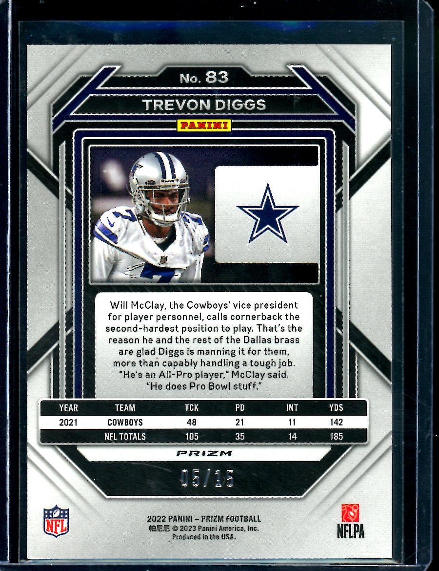 2022 Panini Prizm Trevon Diggs Pink Disco /15 Cowboys - Trading Card Market