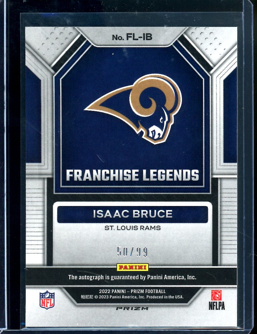 2022 Panini Prizm Isaac Bruce Franchise Legends Auto /99 Rams - Trading Card Market