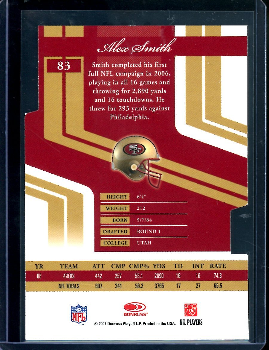 2007 Panini Elite Alex Smith Status /24 49ers - Trading Card Market