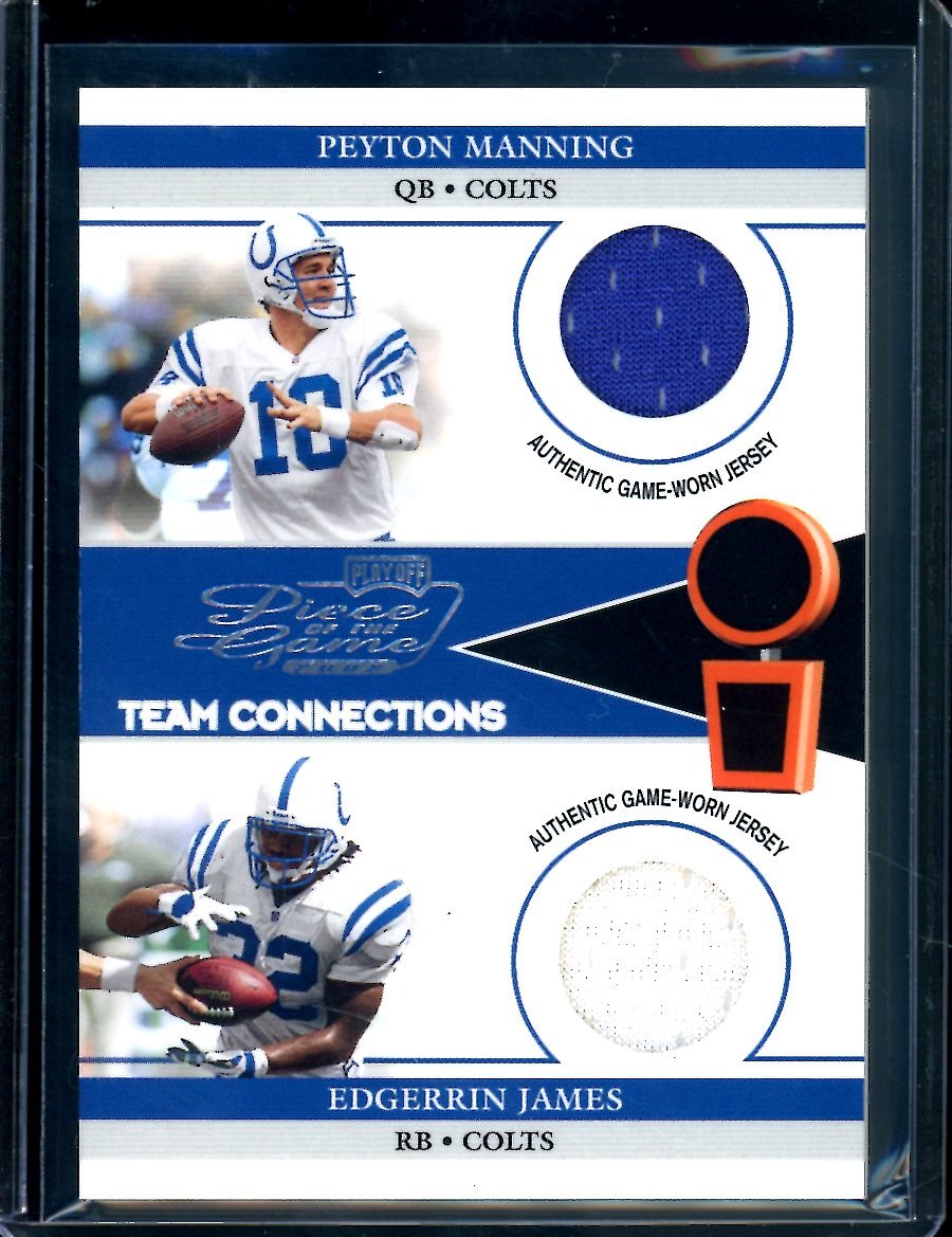 2002 Panini Playoff Peyton Manning/Edgerrin James Team Connections Dual Patch /500 Colts - Trading Card Market