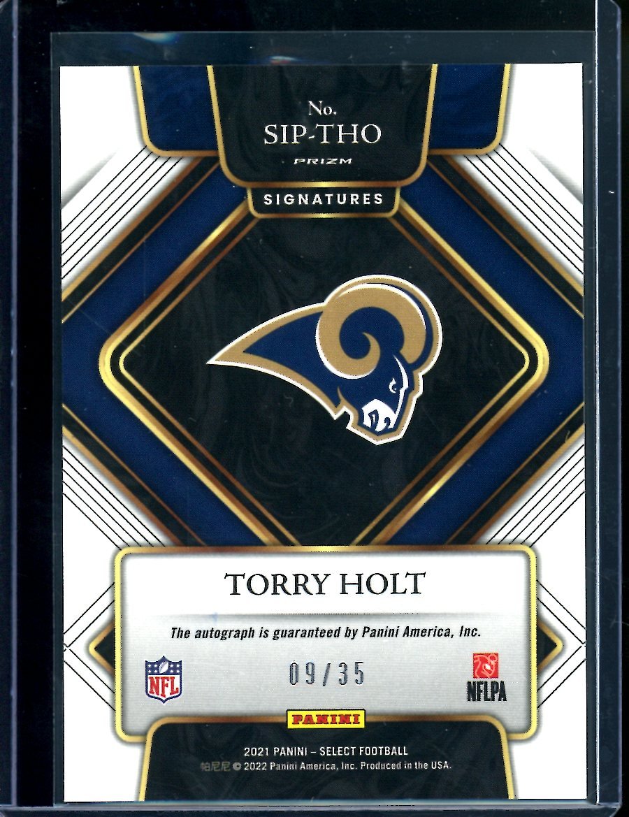 2021 Panini Select Torry Holt Auto White /35 Rams - Trading Card Market