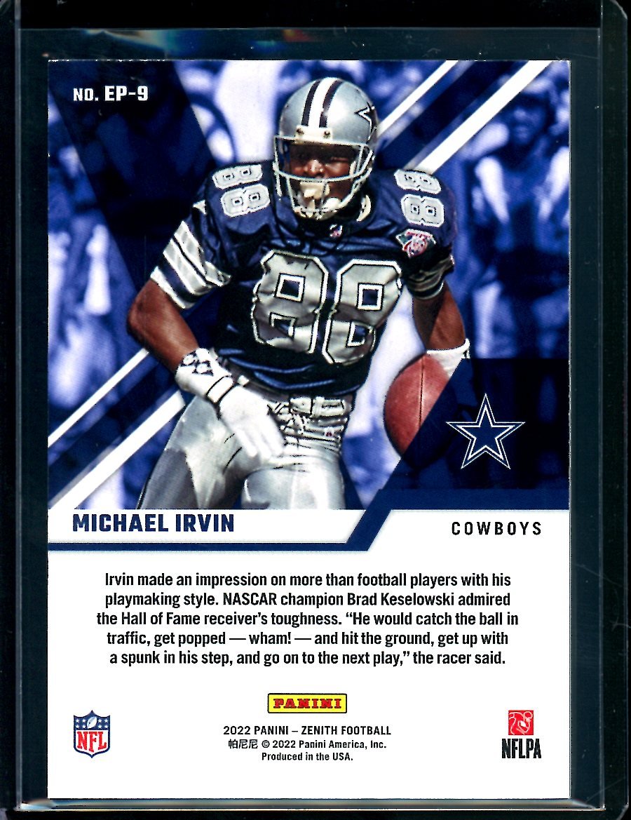 2022 Panini Zenith Michael Irvin EPX /10 Cowboys - Trading Card Market