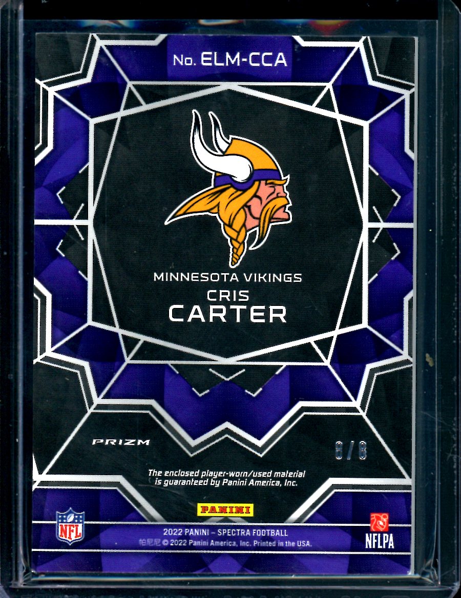 2022 Panini Spectra Cris Carter Epic Legends Patch /8 Vikings