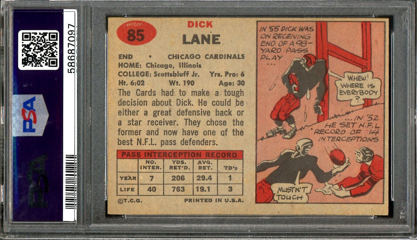 1957 Topps Richard "Dick" Lane 85 PSA 4 Cardinals - Trading Card Market