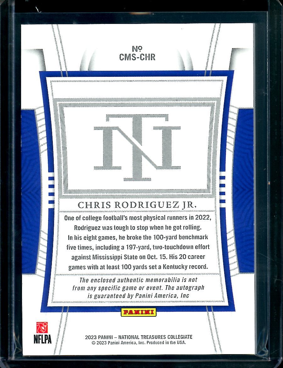 2023 Panini National Treasures Collegiate Chris Rodriguez Jr. Rookie RPA True /39 Kentucky - Trading Card Market