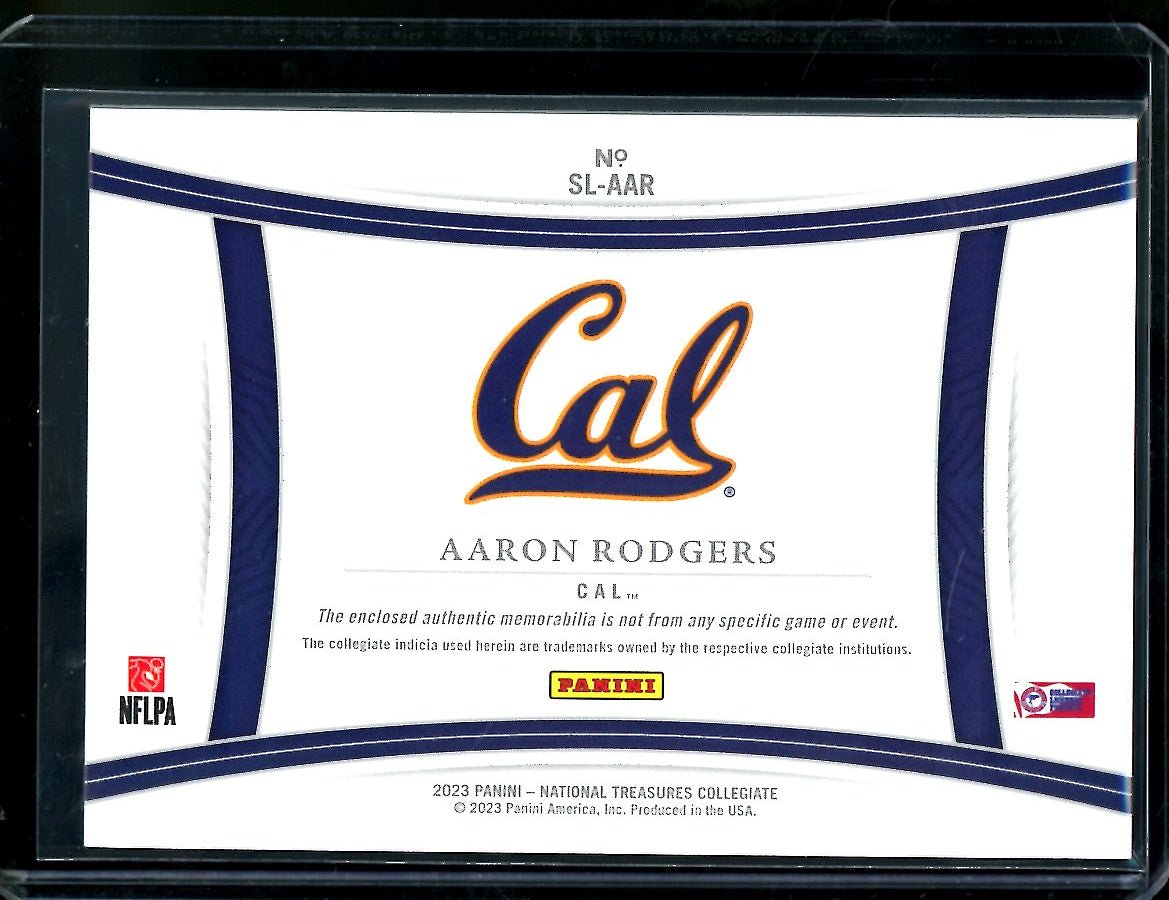 2023 Panini National Treasures Collegiate Aaron Rodgers Jumbo Patch /75 Cal - Trading Card Market