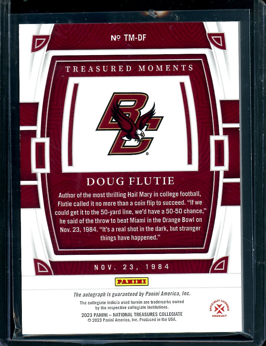 2023 Panini National Treasures Collegiate Doug Flutie Treasures Moments Auto Gold /10 Boston College - Trading Card Market