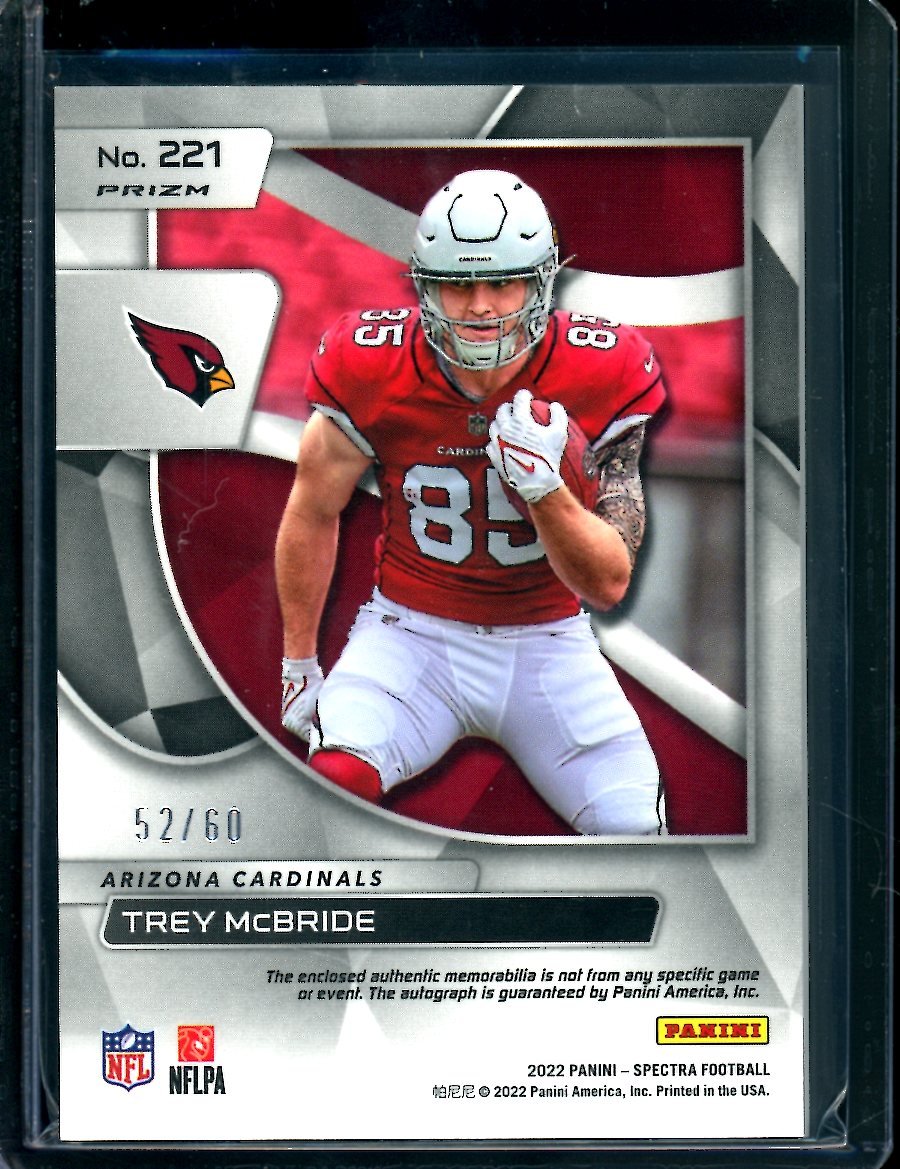 2022 Panini Spectra Trey McBride Rookie RPA Blue Disco /60 Cardinals - Trading Card Market