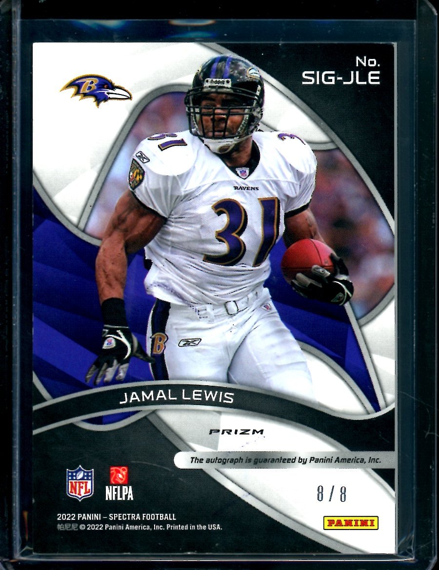 2022 Panini Spectra Jamal Lewis Auto /8 Ravens - Trading Card Market