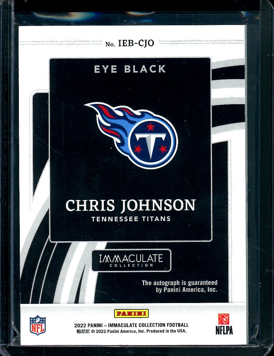 2022 Panini Immaculate Chris Johnson Eye Black Auto /49 Titans - Trading Card Market