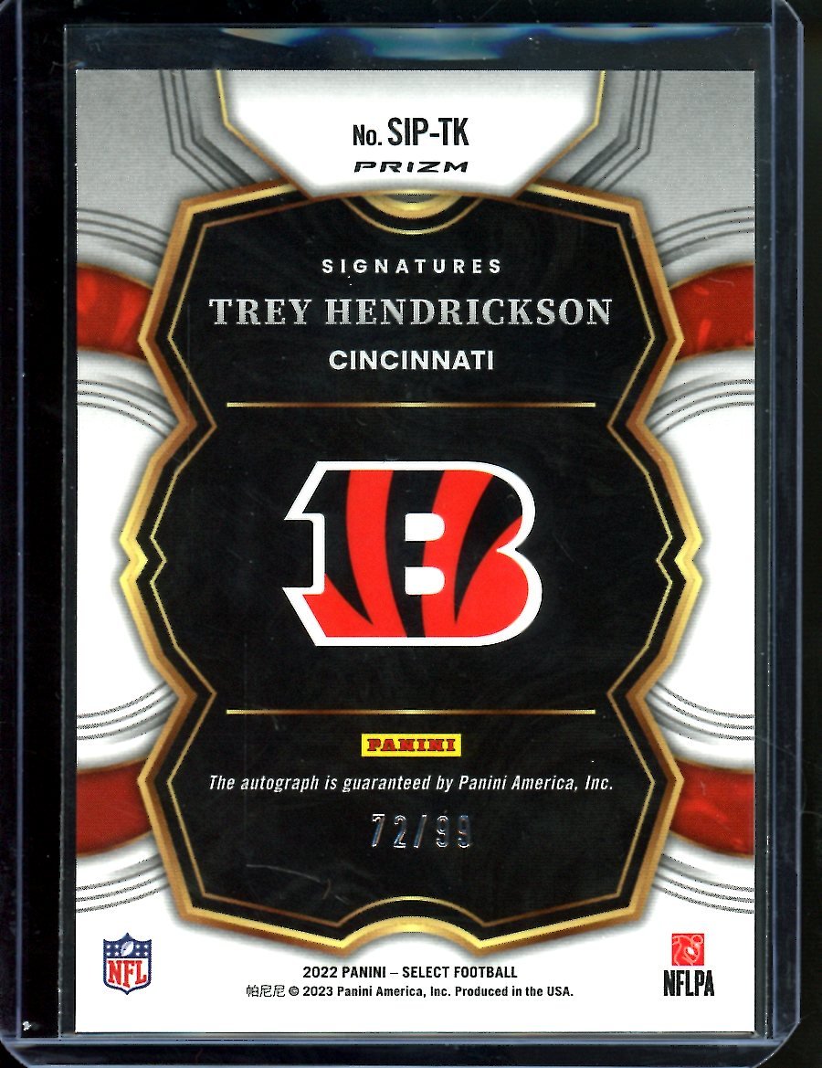 2022 Panini Select Trey Hendrickson Auto /99 Bengals - Trading Card Market